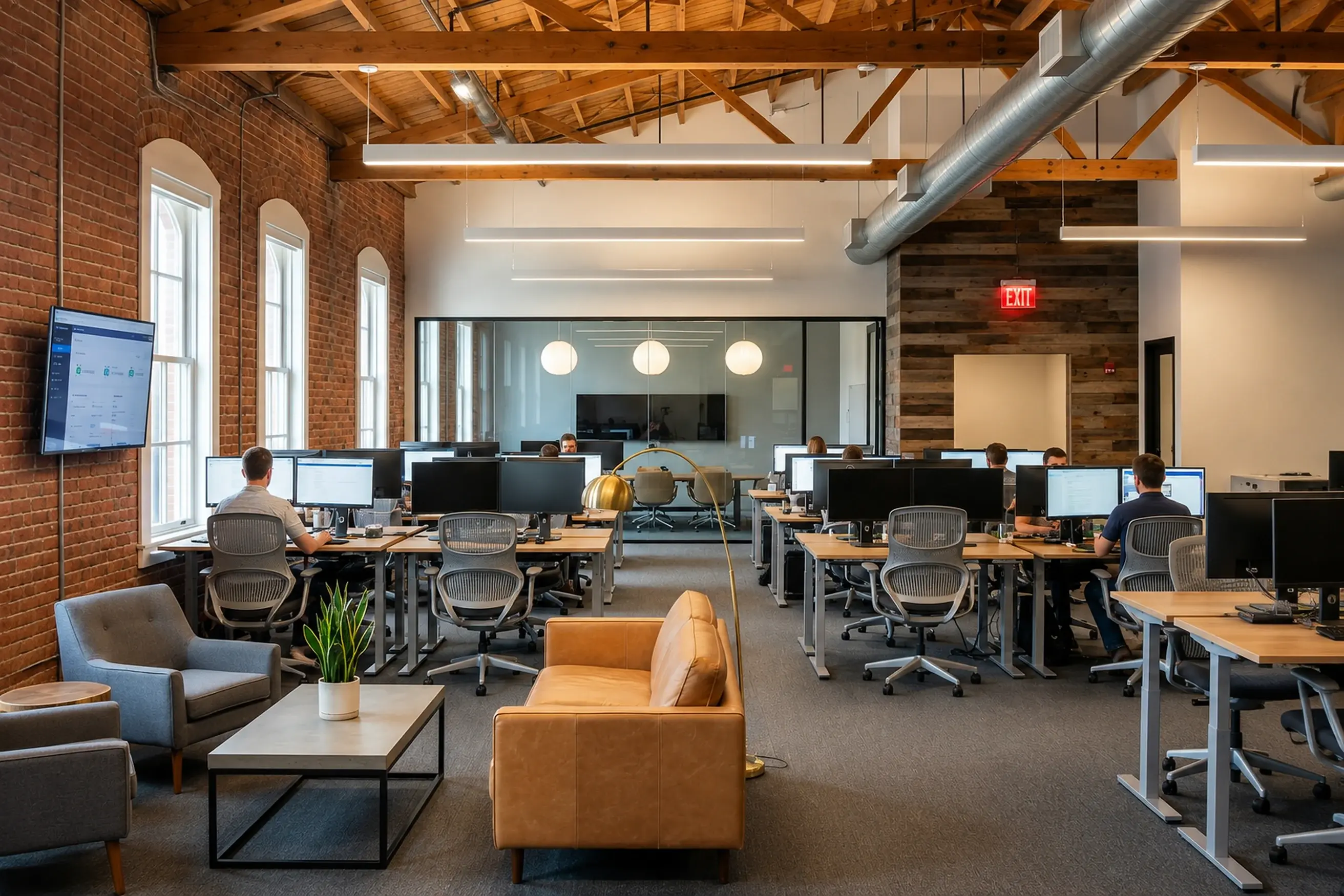 Nivara team collaborating in a modern office